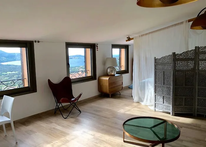 Corse - Lumio, Balagne Petite Maison Loft, Vue Imprenable Sur Le Golfe De Calvi Apartament